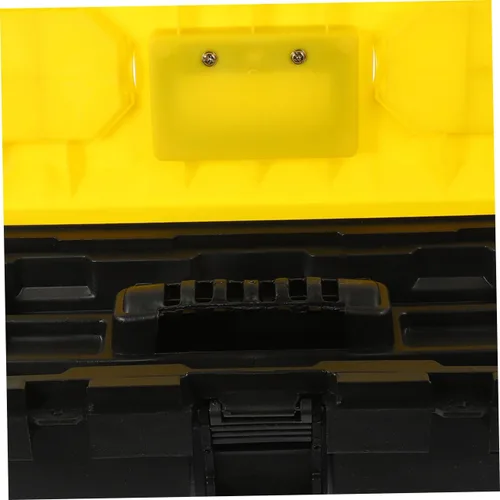 Vista 3 de Caja de herramientas apilable de plástico resistente con asa y candado, caja de transporte para electricista para almacenamiento de herramientas