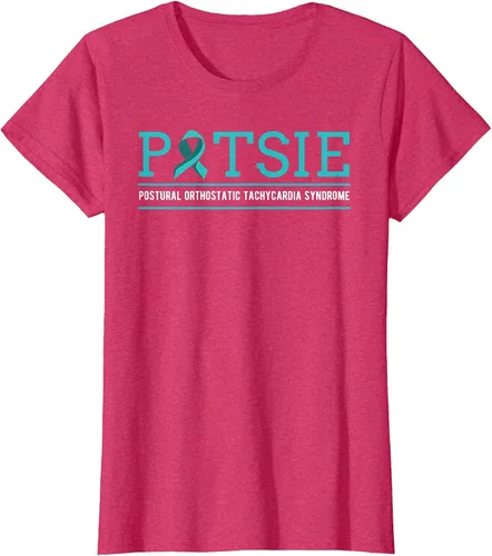 Vista 45 de POTS Dysautonomia Turquoise Ribbon Autonomic Dysfunction T-Shirt Asphalt Grey