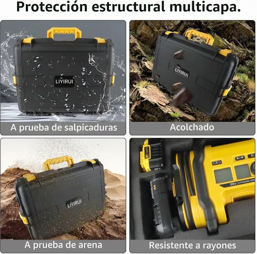 Vista 5 de Estuche rígido para inflador de neumáticos DEWALT 20V MAX DCC020IB, negro (solo funda)