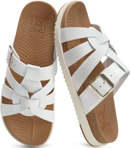Vista 16 de KuaiLu Sandalias de gladiador para mujer con cómodo soporte de arco para verano, playa, vacaciones, caminar, viajes, pescador, toboganes, trajes