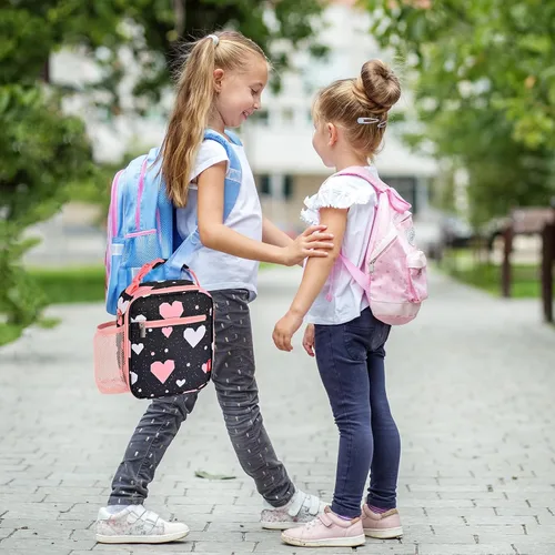 Vista 6 de Fiambrera para niños, loncheras para niños, lonchera para niñas, lonchera para la escuela