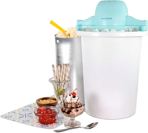 Vista 14 de Nostalgia Máquina Eléctrica de Helados – Estilo Salón, Máquina de Helado Suave a la Antigua Hace Yogur Congelado o Gelato en Minutos - Divertido