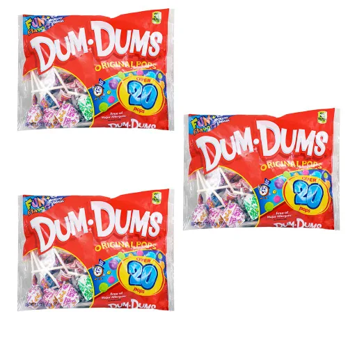 Vista 15 de Dum Dums Original, paletas, libre de la mayoría de alérgenos