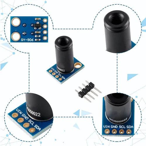 Vista 3 de MLX90614ESF-DCI Módulo de sensor de temperatura infrarrojo sin contacto Módulo de sensor de temperatura infrarroja de alta precisión Módulo