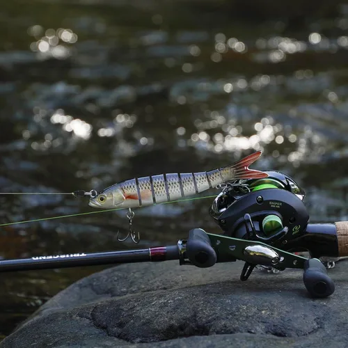 Vista 7 de TRUSCEND Swimmax - Señuelos de pesca fáciles de atrapar con ganchos BKK, ondulación, vibración, traqueteo y gorgoteo para más mordeduras, cebos