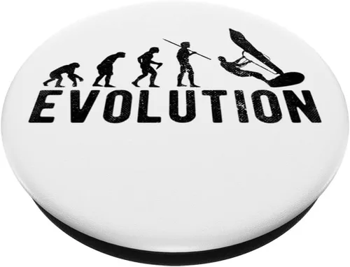 Vista 2 de Windsurf Wind Surf Evolution Funny Vintage PopSockets Swappable PopGrip