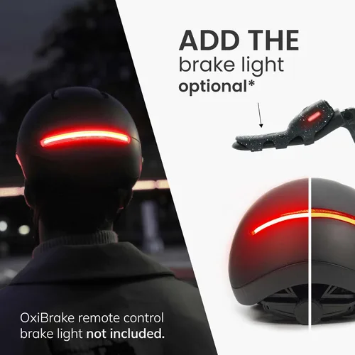 Vista 5 de Overade Casco salvavidas para bicicletas y e-scooters, con potente iluminación delantera/trasera, función intermitente, talla única