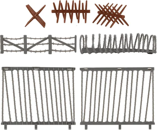 Vista 2 de BMC CTS Concertina Barbed Wire Fence Barricade - 18 piezas de plástico ejército hombres accesorio