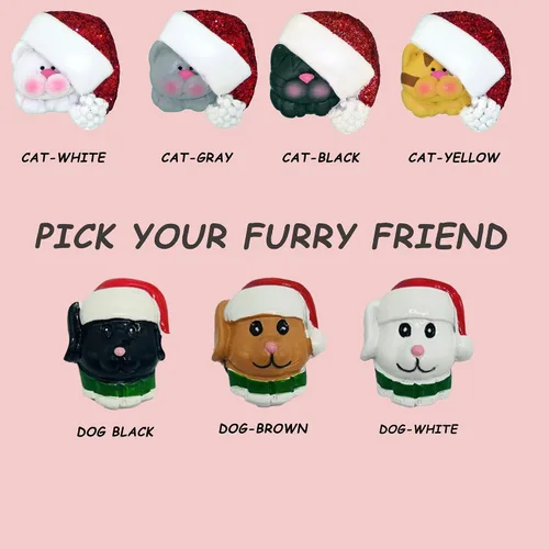 Vista 6 de Adorno de Pareja con Mascotas Perros Gatos - Adorno de Navidad de Pareja con Mascota Perro Gato, Adorno de Navidad de Pareja Adicional con Mascota