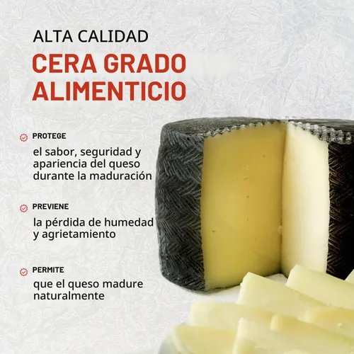 Vista 3 de Blended Waxes, Inc. Bloque de cera de queso, negro, 1 bloque