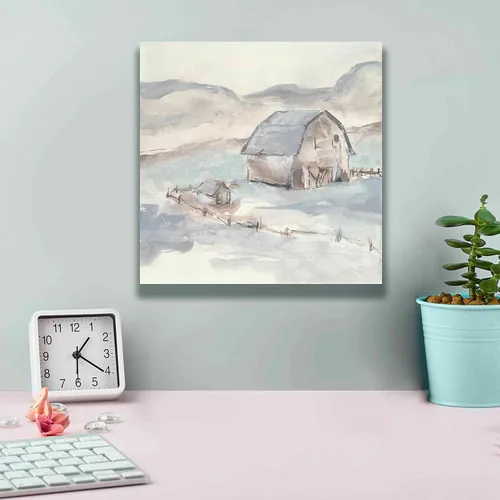 Vista 4 de Epic Graffiti 'Barn IV' de Chris Paschke, lienzo Giclée, arte para pared, 12 x 12 pulgadas