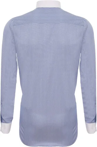 Vista 3 de Tru Clothing - Camisa de punto corto para hombre con cuello de Nehru extraíble