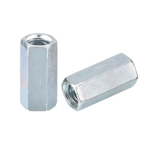 Vista 21 de uxcell Tuercas de acoplamiento M5x8x12mm - Acoplador de varilla roscada hexagonal de acero al carbono galvanizado para muebles, electrónico