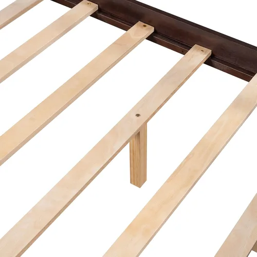 Vista 5 de Bellemave Sofá cama de tamaño matrimonial, sofá cama matrimonial con almacenamiento, sofá cama de madera con cajones, marco de sofá cama completo