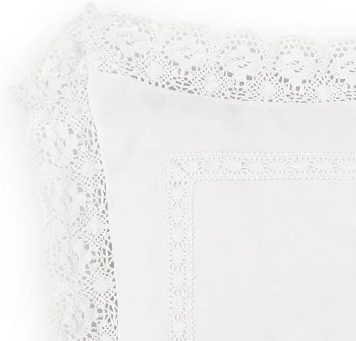 Vista 4 de Laura Ashley Inicio - Almohada con cierre de sobre, elegante decoración del hogar para cama o sofá (blanco Annabella, 18 x 18 pulgadas)