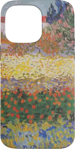 Vista 21 de iPhone 16 Vincent Van Gogh - Jardín floreciente con camino - caso de Arles