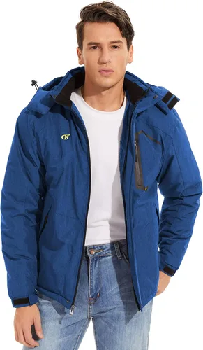 Vista 4 de QPNGRP Mens Waterproof Ski Snowboard Jacket Windproof Winter Snow Coat