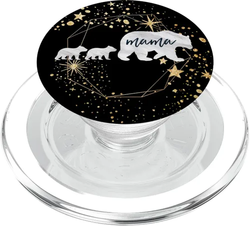 Vista 8 de Mama Bear - Regalo geométrico de dos cubitos para bebé, color negro y dorado