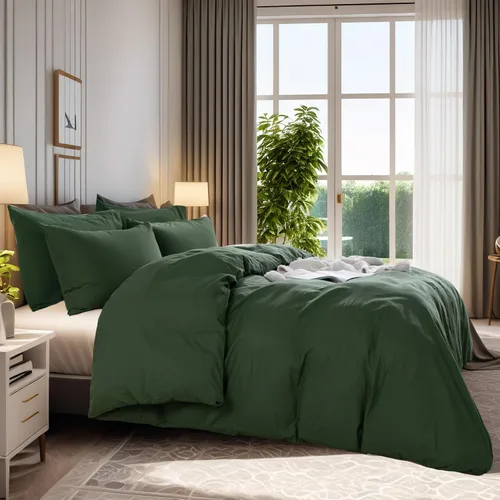 Vista 103 de NEXHOME PRO Funda de edredón Twin XL 100% algodón lavado, transpirable, duradera, texturizada, similar al lino, juego de ropa de cama para el hogar