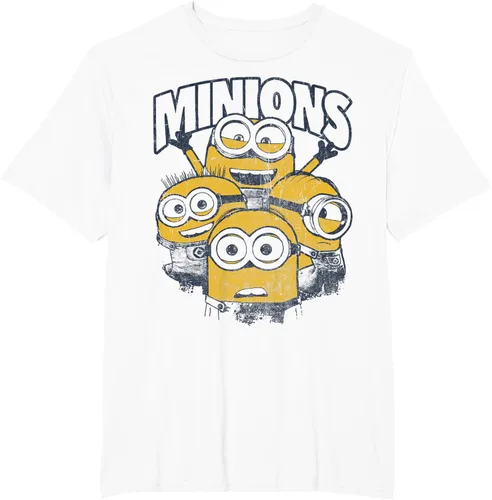 Vista 11 de Despicable Me Minions Vintage Group Graphic Camiseta Gris Oscuro