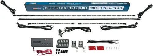 Vista 8 de LEDGlow Kit de iluminación de neón para carrito de golf eléctrico de 6 plazas con luces LED de millones de colores de 12 V-72 V, compatible