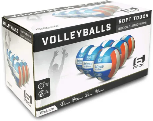 Vista 3 de GoSports Pelotas de voleibol recreativas de tacto suave - Individual o paquete de 6 - Tamaño reglamentario para juego en interiores o exteriores - 6