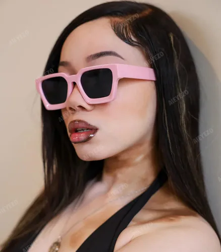 Vista 26 de AIEYEZO Gafas de sol cuadradas para mujeres y hombres, gafas de sol cuadradas con montura gruesa, estilo de diseñador simple