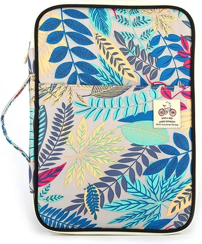 Vista 15 de A4 Portfolio Organizer Bag Handbag Document Zipper Bag File Folder Holder Pouch Case for Tablets Mobile Phones Notebooks Azul oscuro