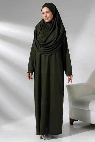 Vista 3 de ihvan online Vestidos musulmanes para mujer, vestido de oración de una pieza, alfombra de oración y cuentas, juego de regalo islámico para Eid
