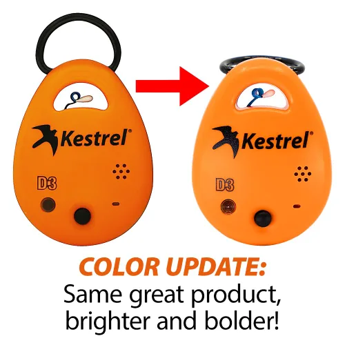 Vista 3 de Kestrel Drop D3FW Fire Weather Monitor, Naranja