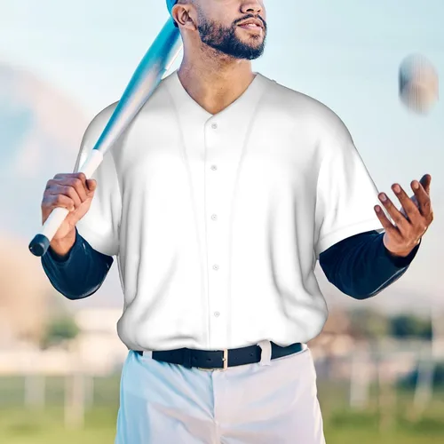 Vista 2 de Camiseta de béisbol personalizada con número de nombre cosido o impreso, camiseta de béisbol para hombres, mujeres, jóvenes, camiseta de béisbol