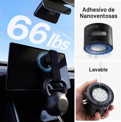 Vista 6 de Statik HyperMount® - Soporte magnético para teléfono, soporte magnético para teléfono con sellado al vacío, úsalo en superficies lisas, compatible