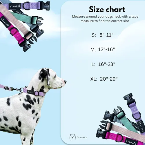 Vista 3 de ShawnCo Dream Walk - Collar de perro de alta calidad, ajustable y cómodo para perros pequeños, medianos, grandes y extra grandes