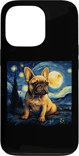 Vista 10 de Funda para iPhone 14 Pro Max Van Gogh Dog Bulldog francés