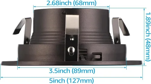 Vista 2 de TORCHSTAR Borde de luz empotrable de 4 pulgadas, bronce aceitado