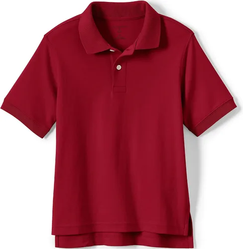 Vista 9 de Lands' End - Polo de uniforme escolar para niños – 100% algodón cómodo que dura todo el año, de fácil cuidado, manga corta Negro
