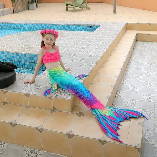 Vista 2 de Kokowaii - Sofisticado traje de baño con cola de sirena para niñas