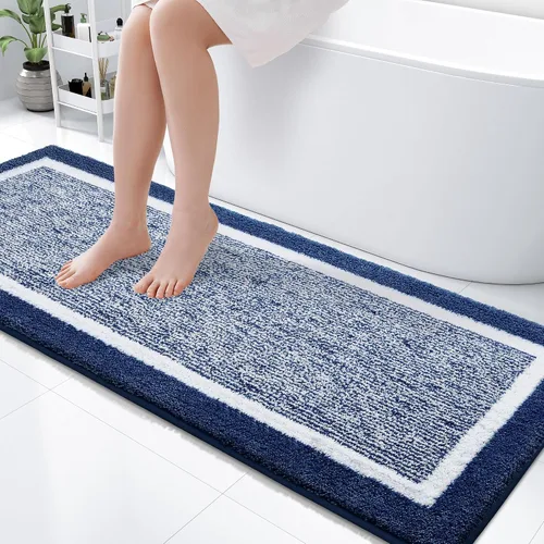 Vista 39 de OLANLY Alfombras de baño 24x16, tapetes de baño extra suaves y absorbentes de microfibra, antideslizantes, lavables a máquina, secan rápido