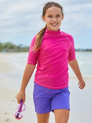 Vista 4 de UV SKINZ Pantalones cortos para niñas con protección solar UPF 50+ - Pantalones cortos forrados para niñas, pantalones cortos de natación para niñas