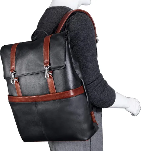 Vista 5 de McKlein U Series Element Mochila para portátil, cuero negro (18472)
