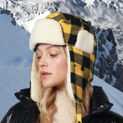 Vista 4 de CHOK.LIDS Lumberjack Plaid Winter Trapper Unisex Premium Extra Strength Ear Flap Correa de barbilla resistente al viento al aire libre PT201