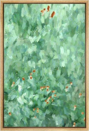 Vista 13 de SIGNFORD Lienzo enmarcado para pared, acuarela pastel, morado, luna, cielo, naturaleza, ilustraciones de área silvestre, arte moderno, vibrante