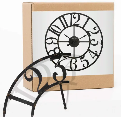 Vista 3 de Bulova C4821 Gabriel - Reloj de pared de gran tamaño, color marrón rústico