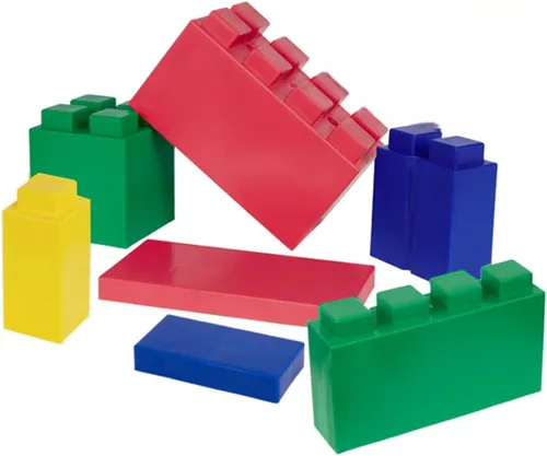 Vista 52 de EverBlock Paquete modular de plástico de tamaño natural de 3 x 3 pulgadas Bloques de construcción gigantes Fácil de conectar y reutilizar Uso