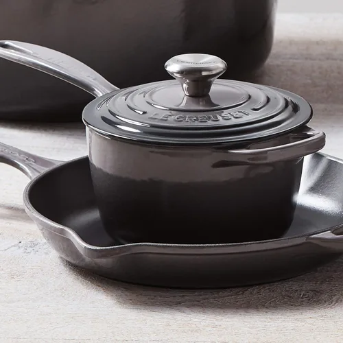 Vista 3 de Le Creuset Signature - Juego de utensilios de cocina de hierro fundido, 9 piezas (Oyster)