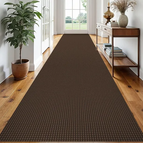 Vista 202 de EARTHALL Alfombra tejida de 2 x 3 pies, lavable para entrada, alfombra trenzada antideslizante, alfombra para puerta interior y exterior, alfombra