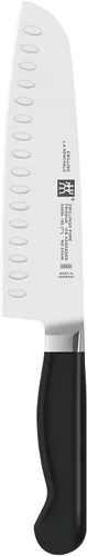 Vista 6 de ZWILLING J.A. Henckels Twin Four Star Santoku de borde hueco de 5.5 pulgadas Negro/ acero inoxidable