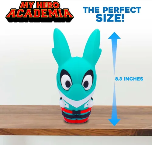 Vista 2 de Just Toys LLC My Hero Academia Izuku Midoriya Deku - Luz nocturna de silicona blanda - Lámpara táctil recargable por USB - Suave y portátil