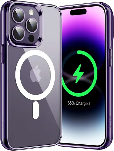 Vista 18 de JETech - Carcasa magnética para iPhone 14, color negro Compatible con MagSafe, funda protectora a prueba de golpes, resistente a los arañazos