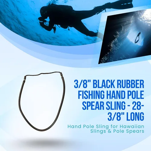 Vista 5 de Scuba Choice 3/8" Rubber Hand Pole Spear Sling, 28-3/8" Long – Durable, High-Performance Spearfishing Tool, Lightweight & Compact Design for Easy